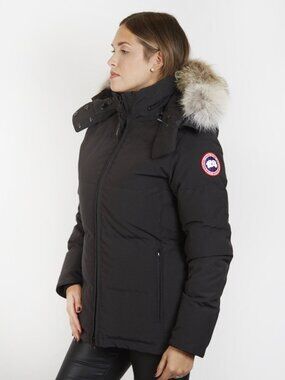 Canada Goose Chelsea Parka Heritage Black XL NWT Real Fur Coat Jacket 3804L